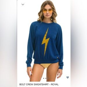 Aviator Nation Bolt Crew Sweatshirt - Royal